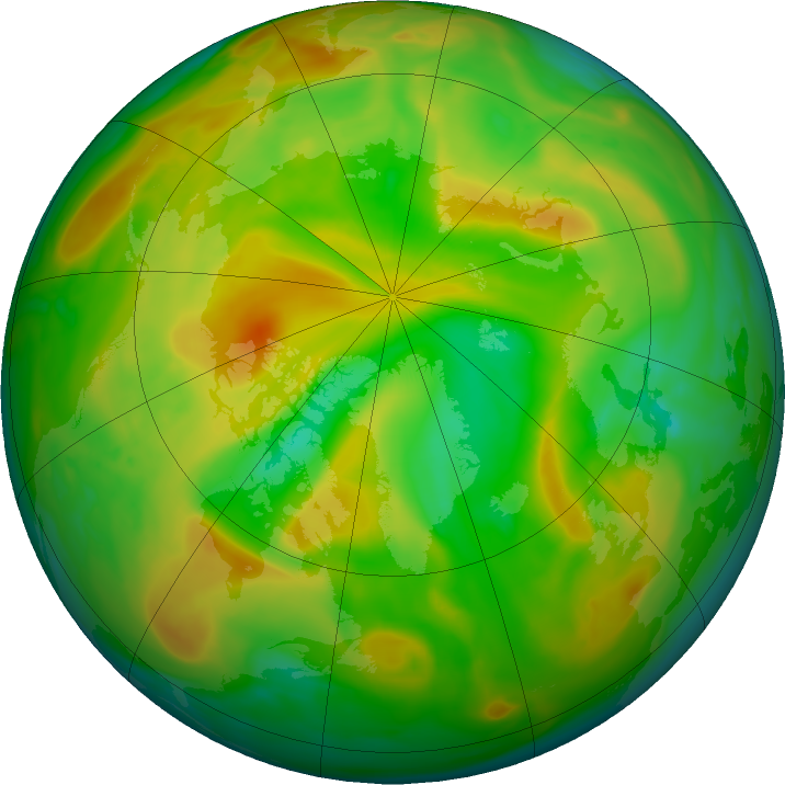 Arctic ozone map for 13 June 2019